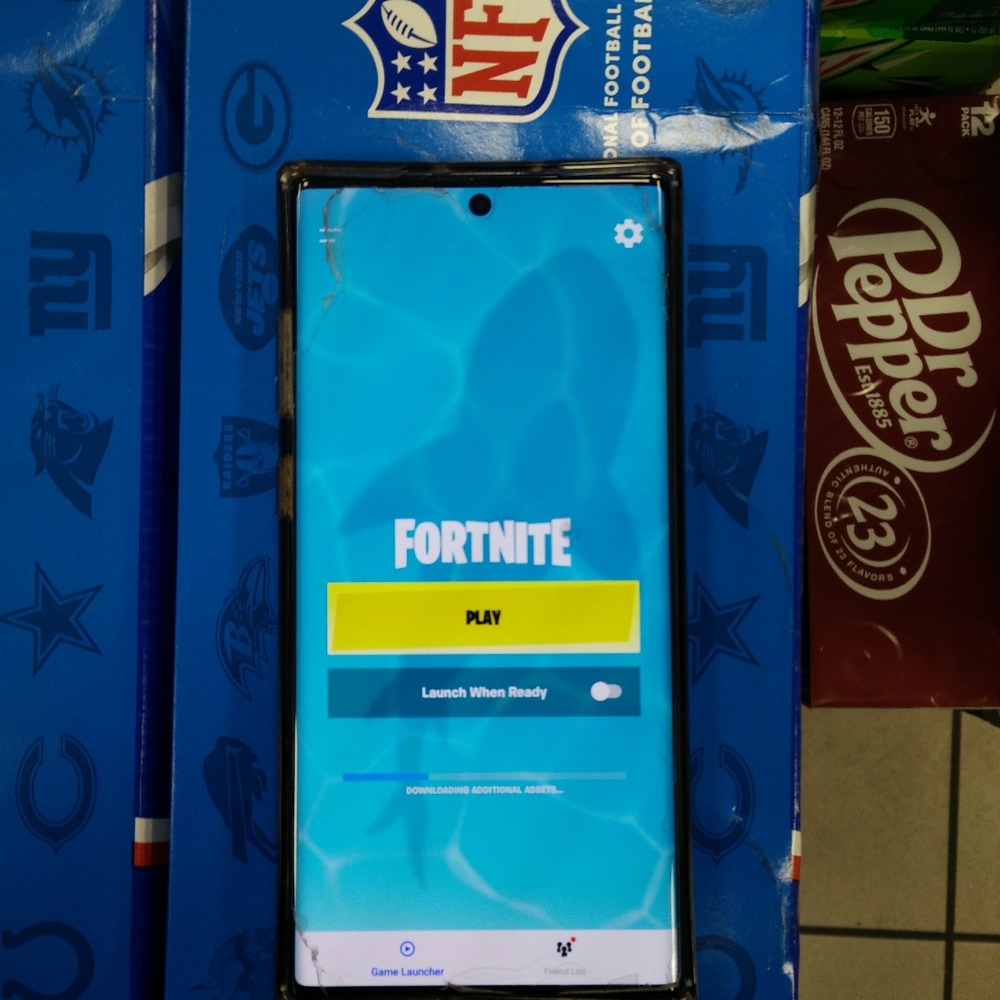 Galaxy note 10 plus with fortnite installed